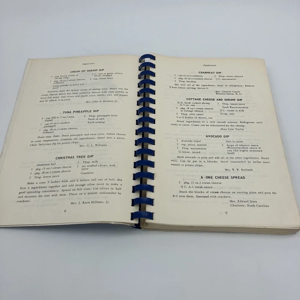 Vtg Junior Charity League Concord North Carolina Cookbook NC Southern Recipes
